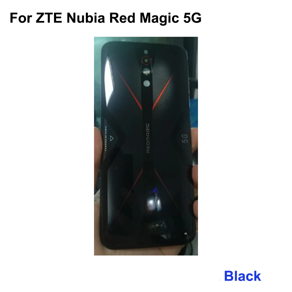 Tested NEW Black For Nubia Red Magic 5G NX659J Full Battery Cover Back Cover Door Housing Case RedMagic 5g NX 659J with logo