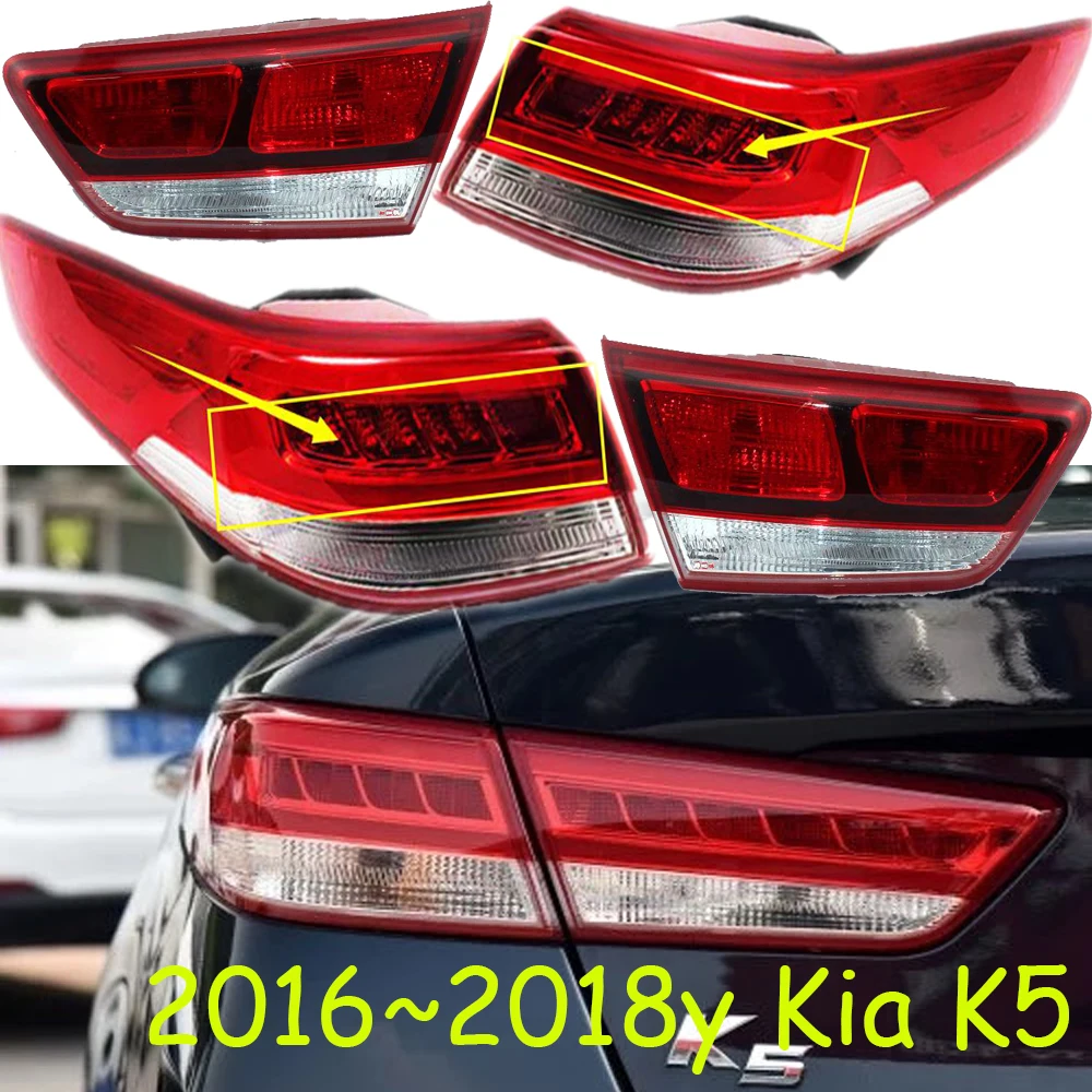 1PCS Car Bumper Tail Light For KIA K5 Taillight Optima Daytime Light 2016~2018y Car Accessories Taillamp KIA K5 Rear Light Fog