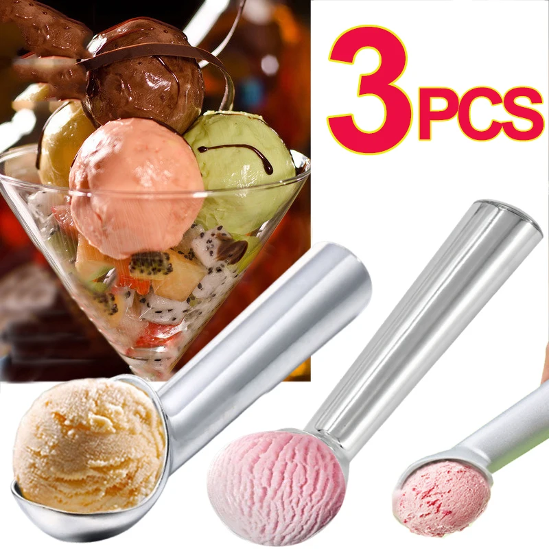 Nonstick Ice Cream Scoop Ice-Cream Spade Anti-Freeze Melon Fruit Ball Spoon Scooper Multi-functional Scooping Tool Alloy Spoon