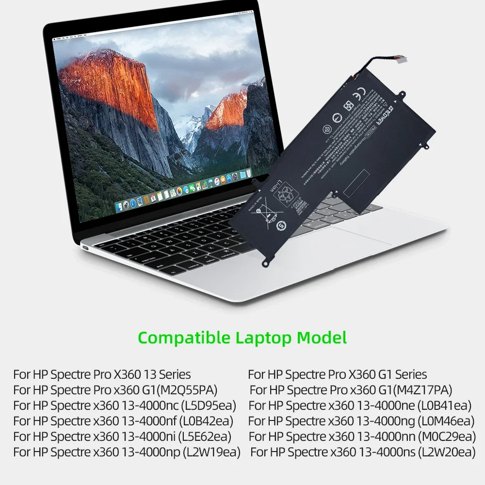 SKOWER 56Wh PK03XL Battery for HP Spectre X360 13-4000 13-4100 13-4200 Pro X360 G1 G2 ENVY X360 Convertible 13-Y013CL 13-Y023CL