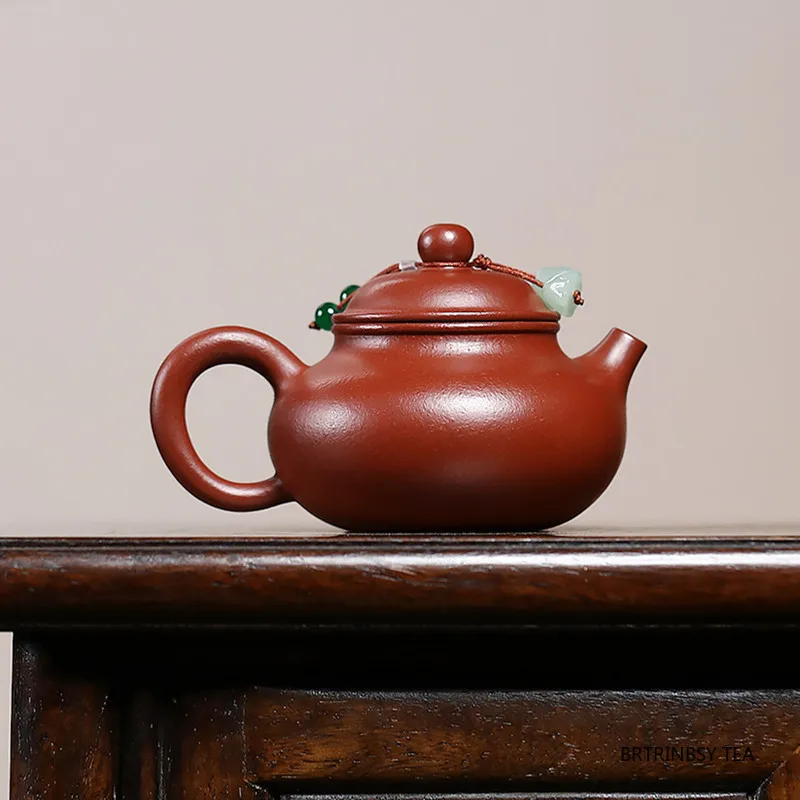 110ml Chinese Yixing Purple Clay Teapot Handmade Small Capacity Tea Pot Raw Ore Dahongpao Kettle Zisha Tea Set Tradition Teaware