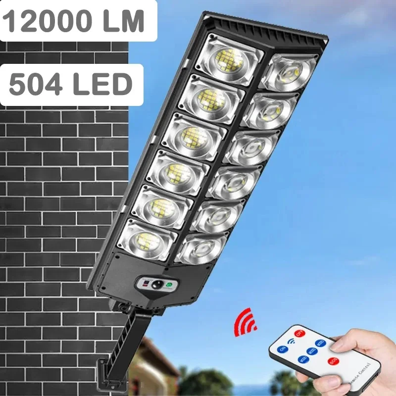 

Solar Lights Outdoor Waterproof Motion Sensor LED Street Lamp 12000 Lumens Sunlight for Garden Yard Gardening Detector Spotlight