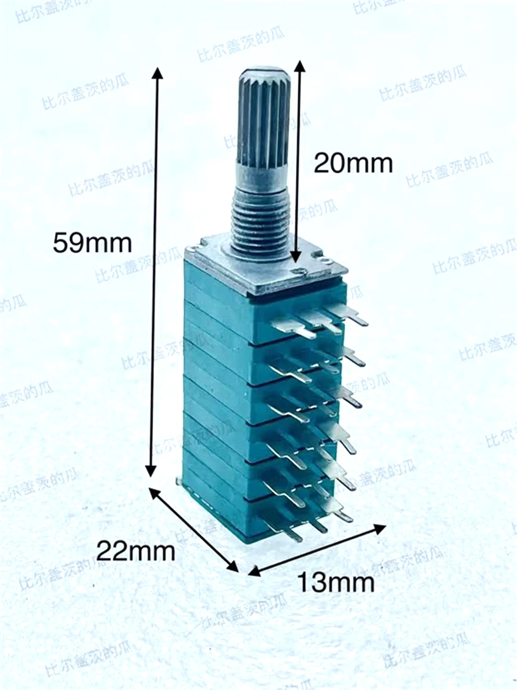 Taiwan's high-quality six link precision potentiometer B50K × 6 HP computer audio balance adjustment volume shaft length 20