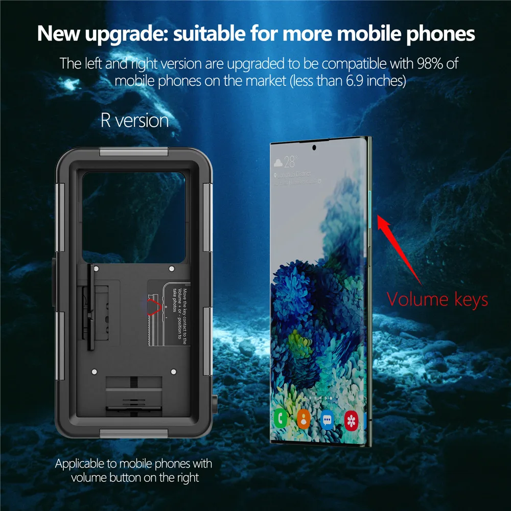 Ulepsz profesjonalne wodoodporne etui do Samsung S25 Ultra Google 10 9 8 Vivo X200Pro ze smyczą Pływanie Snorkeling Surfing — zdjęcie produktu 3