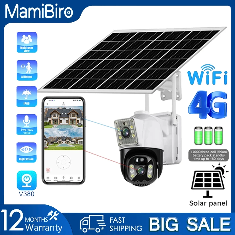 pro camera solar cctv 4g cartao sim ptz ao ar livre sem fio 4k 8mp full color chamada bidirecional camera de seguranca cctv mamibiro v360 01