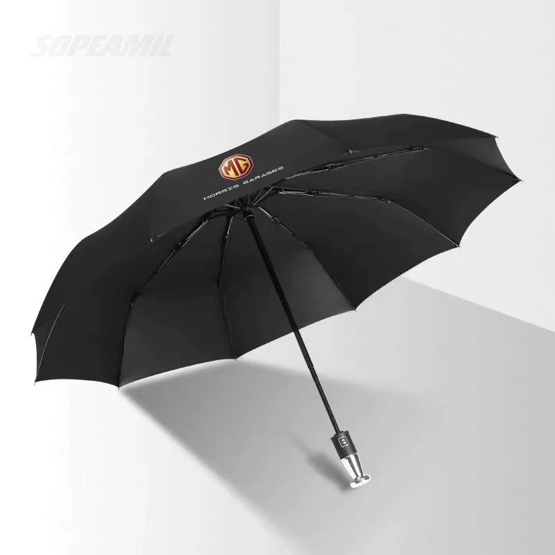MG ZS HS ES5 MG4 Electric MG S5 EV ONE EZS MG3 MG5 MG6 MG7 Car Windproof UV Sun Protection Umbrella Automatic Folding Sunshade