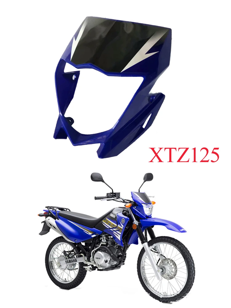 Motorcycle Cover of Head Light for Jianshe JYM125-9 For Yamaha XTZ125 Dirt bike Blue/White Front Wind Shield Plastic Parts