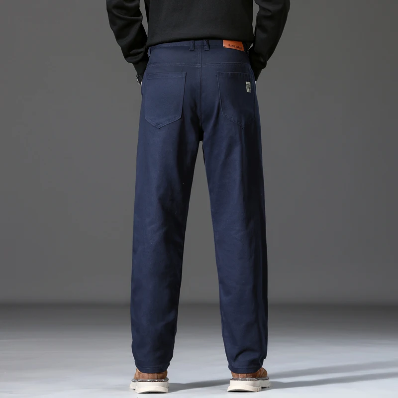 السراويل الرجالية ربيع الخريف الأعمال السراويل الكلاسيكية بلون مرونة مريحة فضفاضة مستقيم العلامة التجارية ملابس رجالية #2