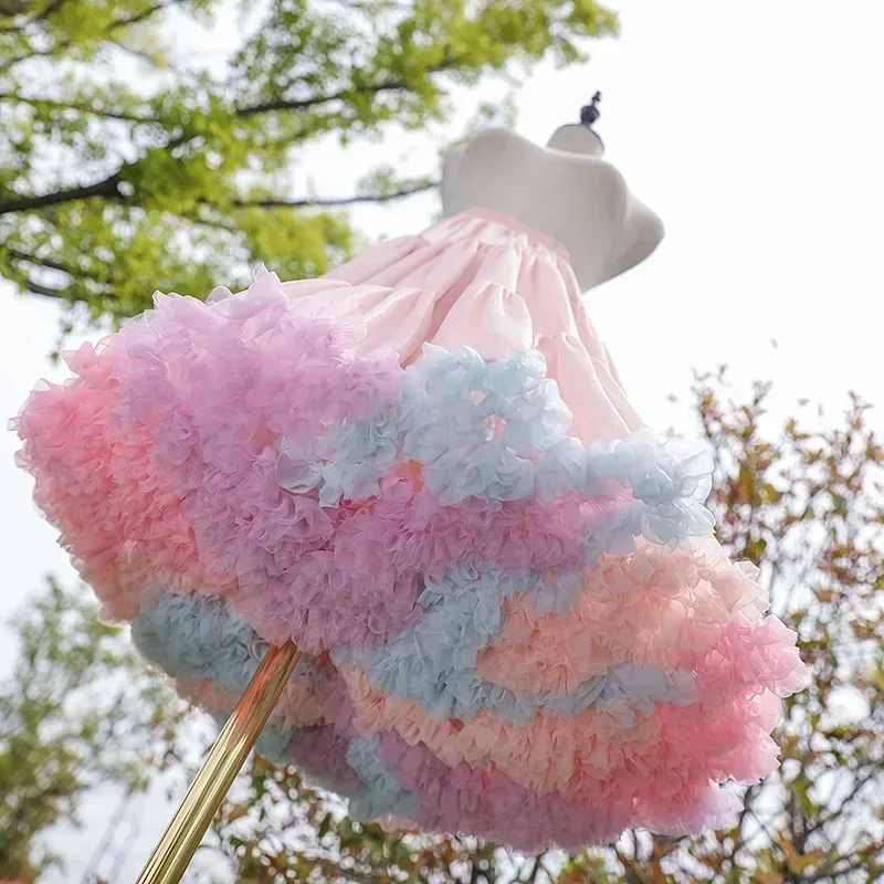 

Кринолиновая нижняя юбка без обруча, 3-х уровневое короткое свадебное нижнее белье