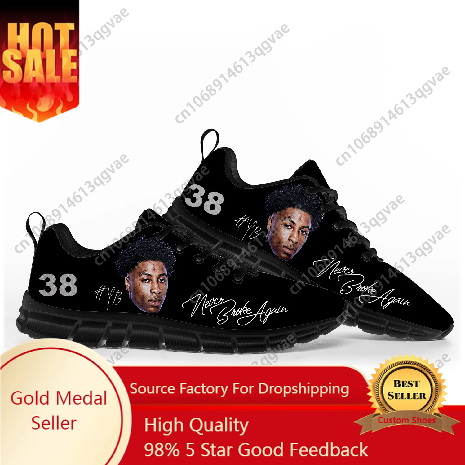 

Rapper YoungBoy Never Broke Again Sports Shoes Mens Womens Teenager Children Customized Sneakers Shoe High Quality Couple Shoes