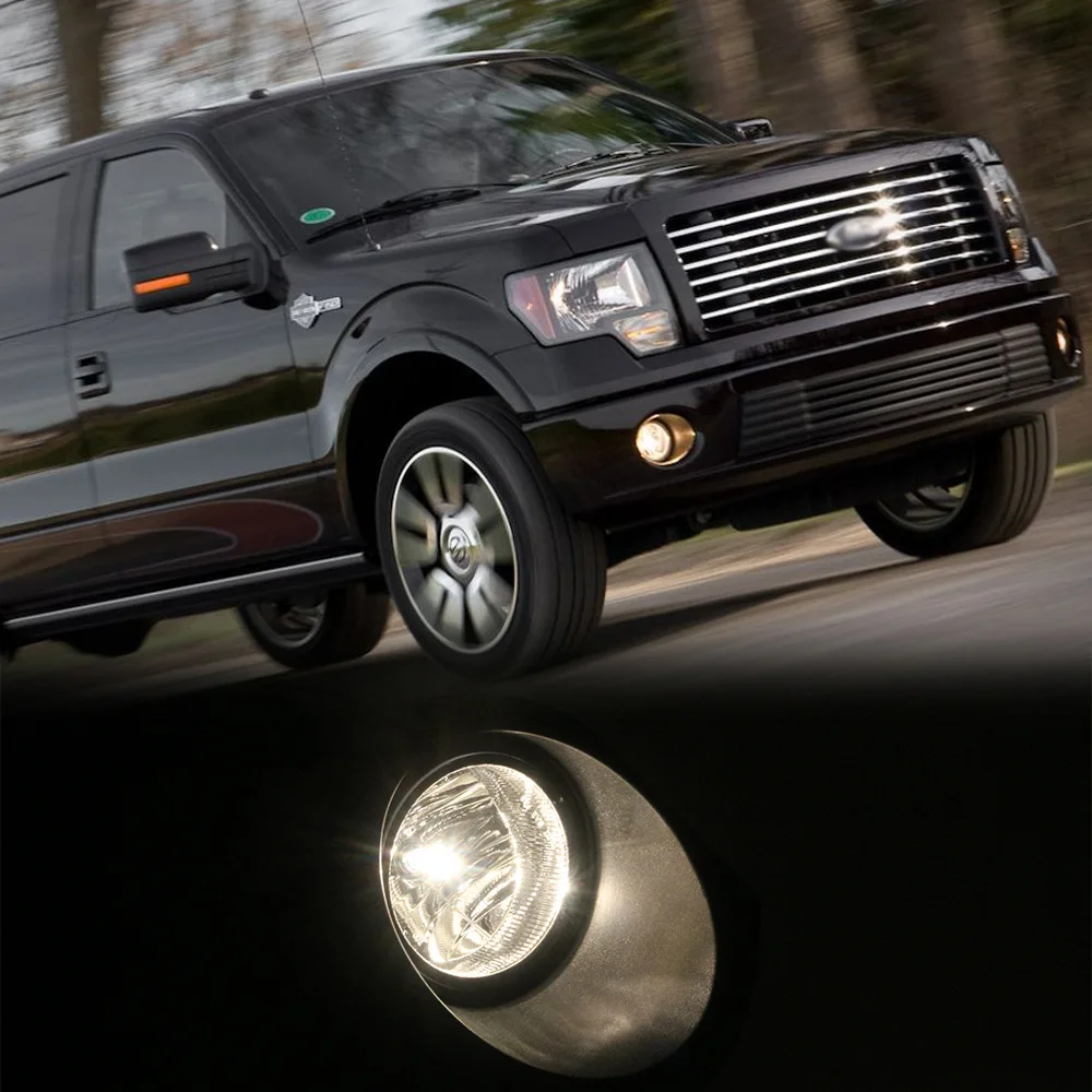 

Комплект для обновления противотуманных фар на передний бампер для Ford F-150 2010 2011 2012 2013, дополнительная версия, комплект противотуманных фар, переключатель + проводка
