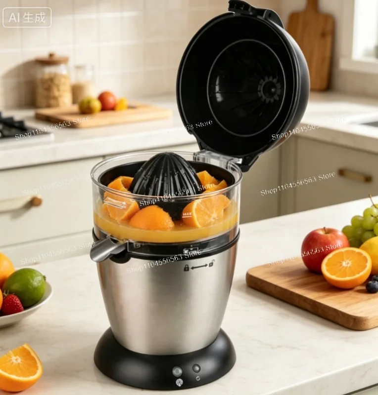 New Electric Orange Juicer Automatic Citrus Press, 20-25 O/Min Commercial Juice Extractor for Stall Business 110V-220V