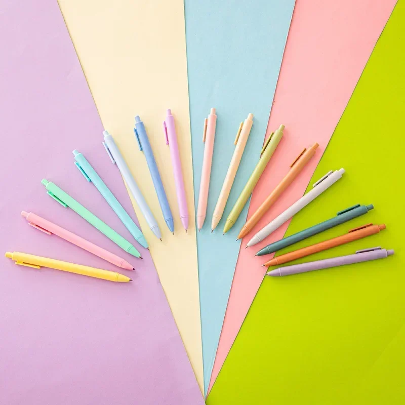 مجموعة من 5 أقلام حبر جاف لطيفة ، قرطاسية مدرسية ومكتبية كورية ويابانية ، أقلام كاواي محايدة للأعمال والمكاتب