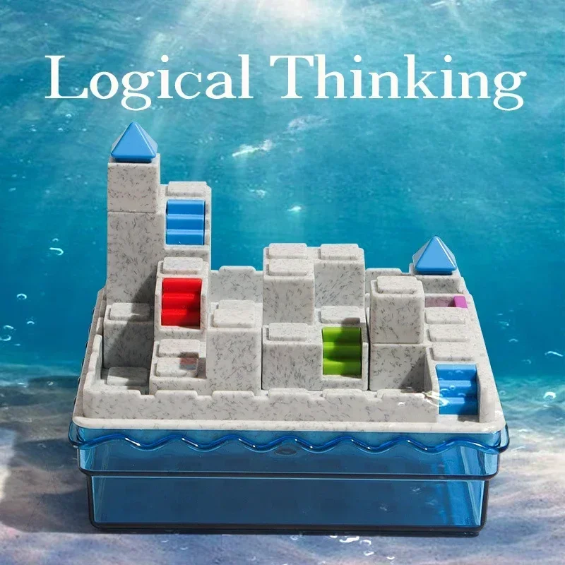 เกมกระดานปริศนาเพื่อการศึกษาสำหรับเด็ก - ของเล่นปริศนาฝึกทักษะการคิดเชิงตรรกะ ไอคิว และจินตนาการเชิงพื้นที่ ของขวัญสำหรับเด็ก