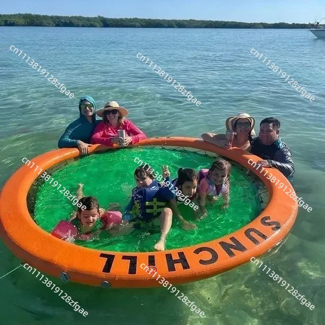 Independent Station Fun Floating Inflatable Circle Summer Pool 4m custom made