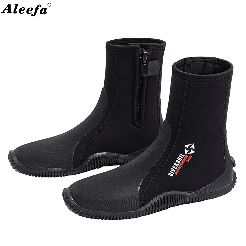 Durable 5mm Rubber Wetsuit Boots Shoes for Scuba Diving,Kayaka,Spearfishing,Water Sporting