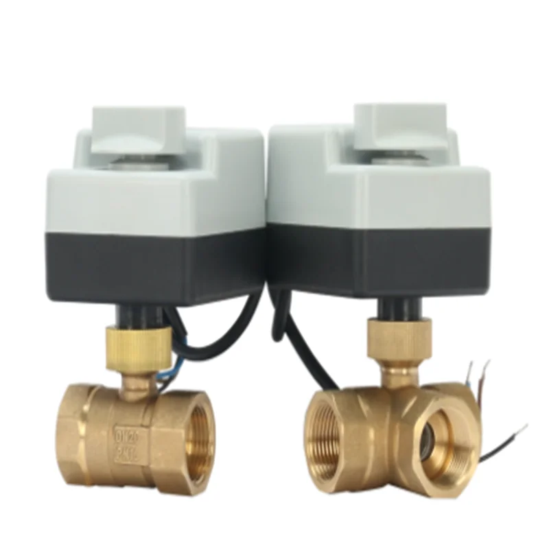 

DN15(G 1/2") to DN 50(G 2") 2 way 3 wires brass motorized ball valve/electric actuator motor with manual switch function