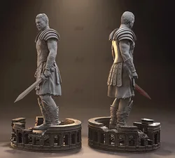 1/24 75mm  1/18 100mm Resin Model Kits Gladiator Warrior Figurine Unpainted No Color RW-1203