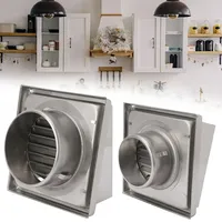 4/5 Inch 304 Stainless Steel Wall Hood Air Vent Grille Diffuser Duct Ventilation Cover Extractor Outlet Louvres 100/125mm