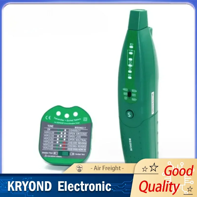 

MS5902 Circuit Breaker Finder Fuse Socket Tester with Analogue Receiver Flashlight US/EU/UK Plug
