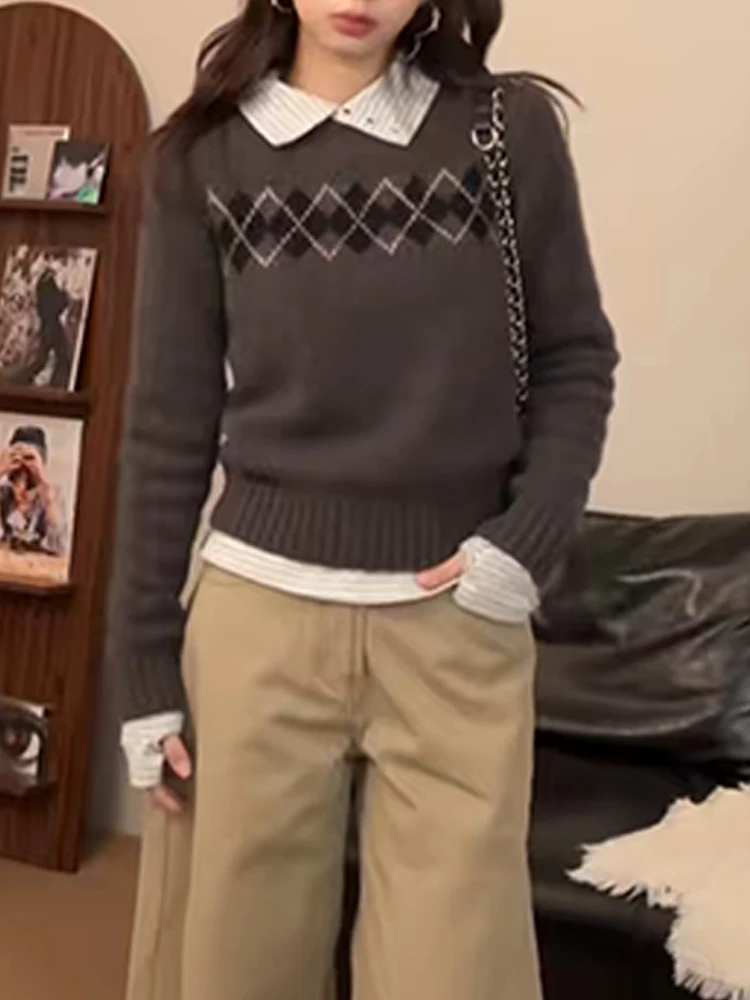 

Korean Sle Casual Faion Trendy Women's Two-Piece Set 2025 Winter New Lazy Simple Top Sweater Set Breathable Medium Thin