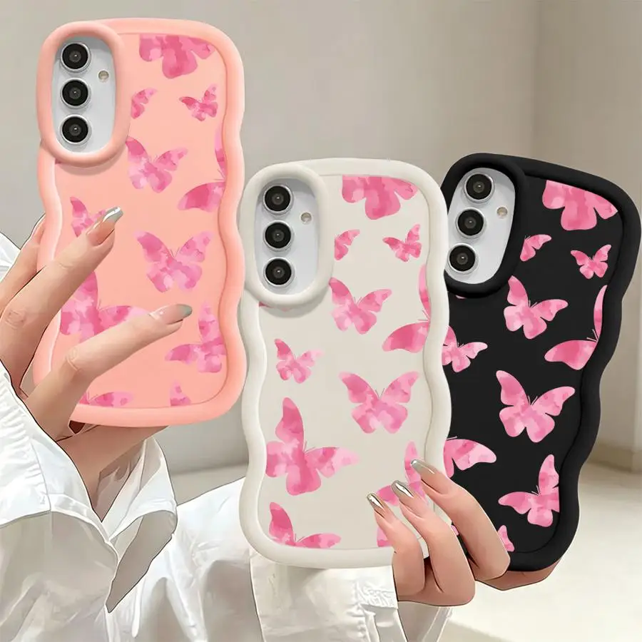Minimalist Lnk Painting Of Hu Die Case for Samsung Galaxy A17 A11 A20 A13 A50 A55 A35 A26 A34 A36 A51 A14 A03 A15 A04 A12 A30