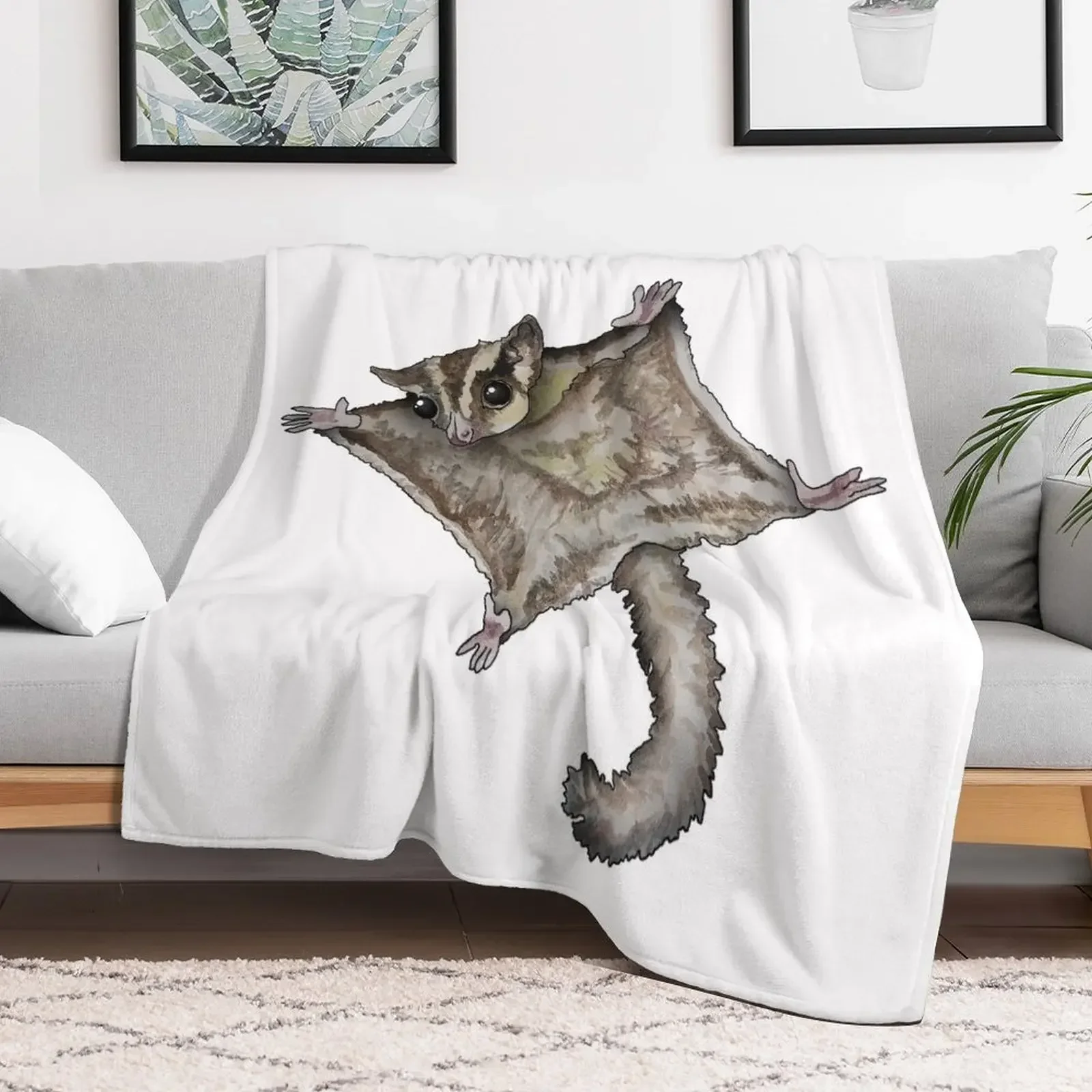

Flying Sugar Glider Throw Blanket Plaid on the sofa Decorative Sofa for sofa Blankets Tourist christmas decoration Blankets