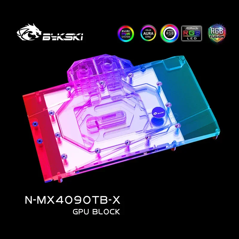 Bykski N-MX4090TB-X GPU Block for MAXSUN RTX4090 Turbo 24G/Palit RTX 4090 GameRock OC Graphics Video Card Water Cooling Radiator