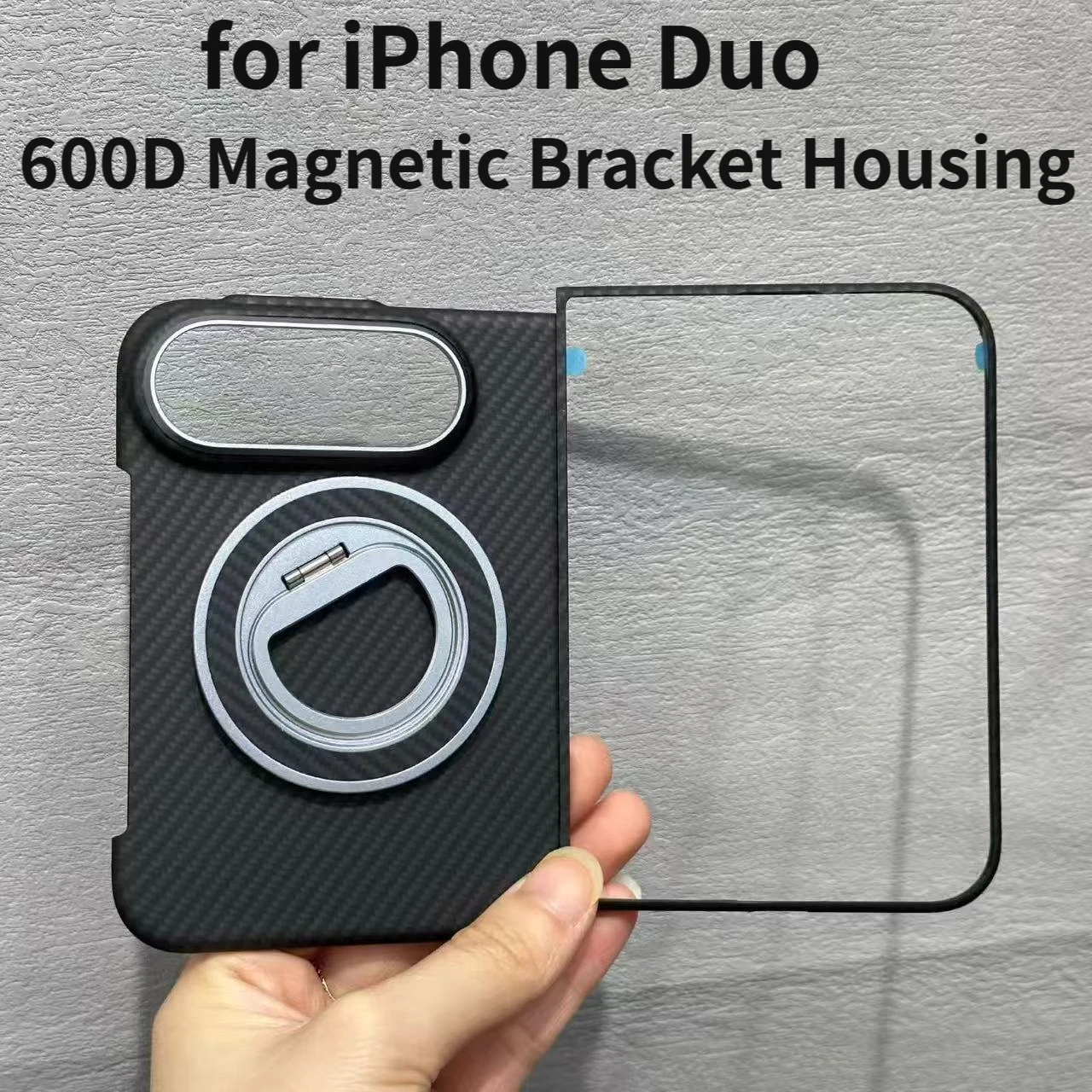 Business suitable for iPhone Duo aramid carbon fiber PC case, suitable for Magsafe magnetic bracket ultra-thin armored case