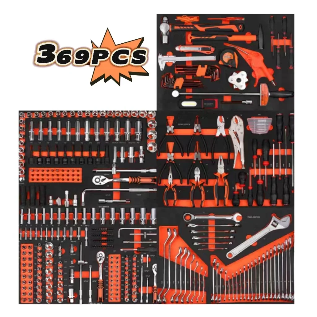 Neatly High Quality Workstation Solution Tools 369PCS Tool Set Drawer Eva Fixing Tool for Car Repair