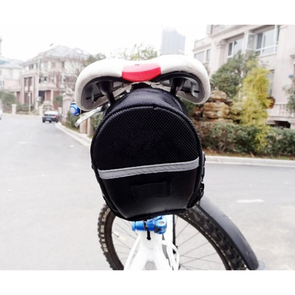 

Waterproof 600D Bike Rear Seat Bag Quick Detachable Reflective Straps Shape No Tyre Touch Compatible Various Bike