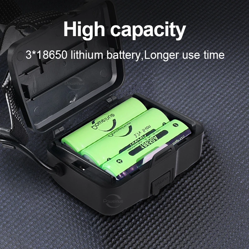 حديثا XHP120 عالية الطاقة قابلة للشحن Led رئيس مصباح يدوي عرض الطاقة في الهواء الطلق الصيد كشافات IPX-6 مقاوم للماء رئيس فانوس