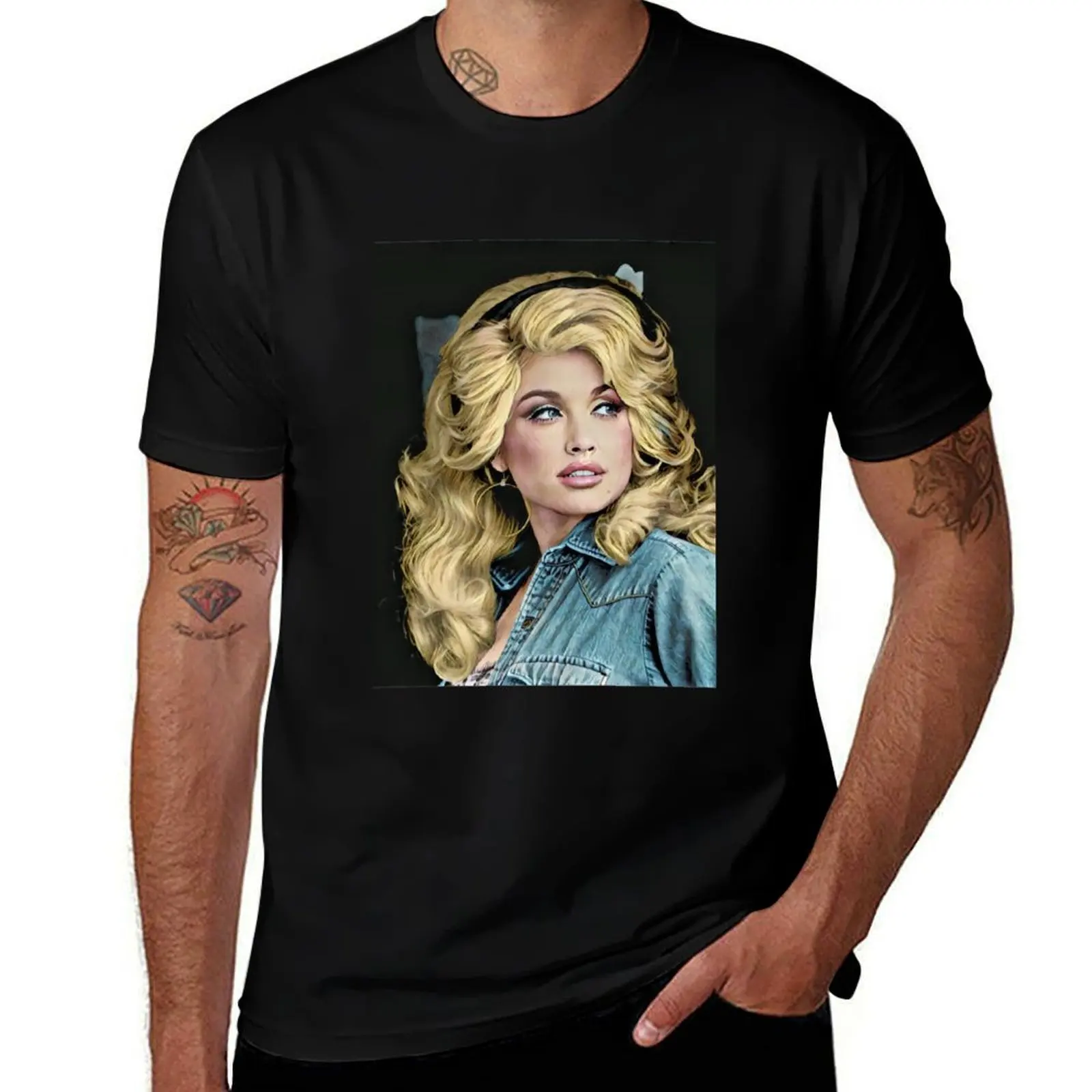 retro vintage dolly gift parton for men women T-Shirt Basic Plain Tee for Spring and Summer T-Shirt