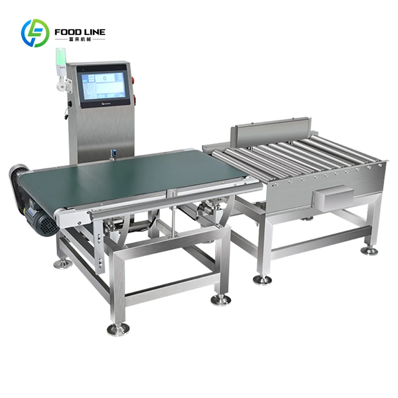 Custom Chinese Conveyor Belt Automatic Check Weigher for Drink Juice Rice High Precision