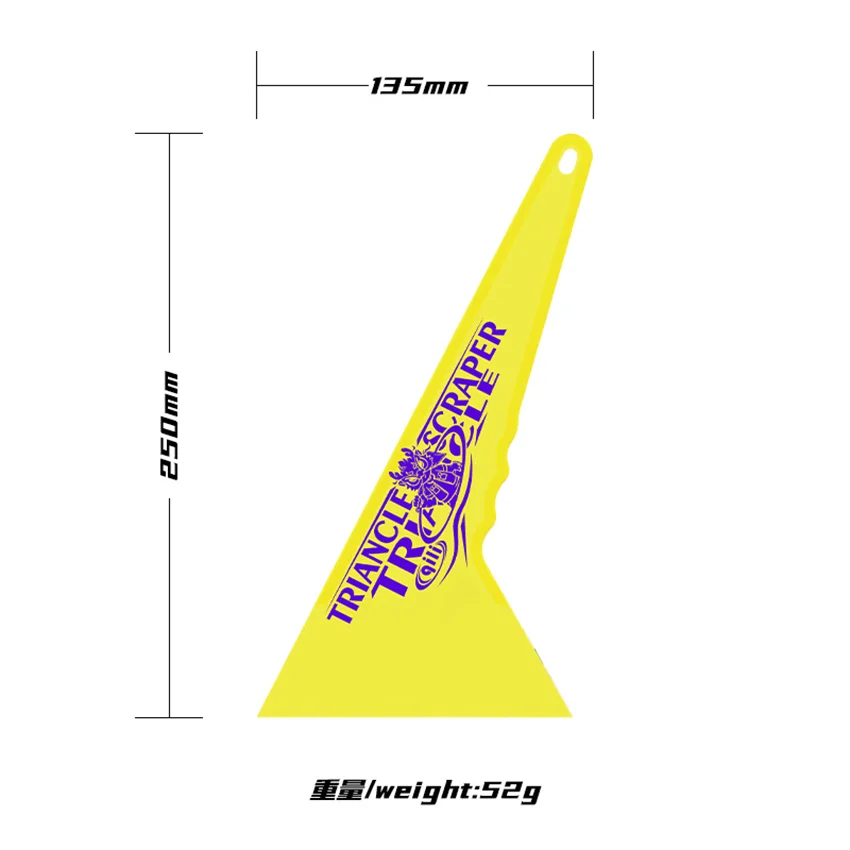 `QILI Large 250mm Triangle Scraper Car Wrap Window Tint Vinyl Film Squeegee Auto Install Tool Multi Color`