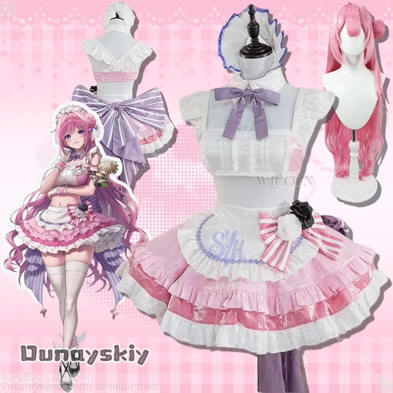 

{NinoNiko}Game GODDESS OF VICTORY: NIKKE Dorothy 코스프레 Costume Kawaii Coffee Maid Pink Dress Jirai Kei Short Top Lolita Halloween