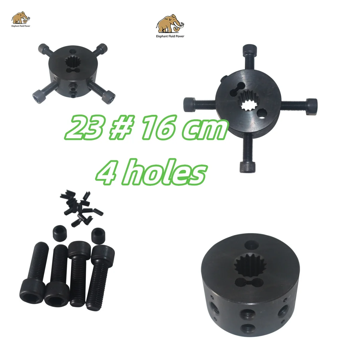 

Manufacturer's Spot Hydraulic pump Coupling 15T 100*33*28*57 connection glue spline 23 # 16 cm 4 holes