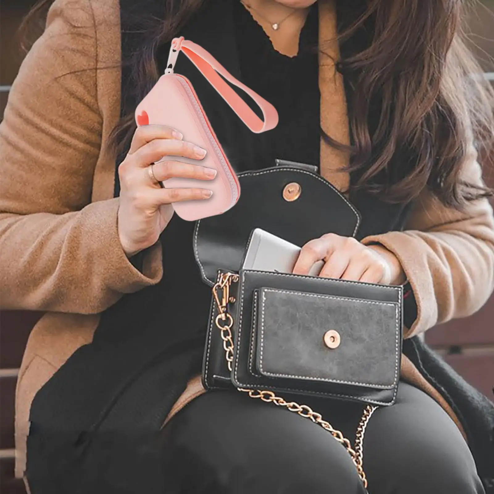 سيليكون سماعة المنظم مقاوم للماء ربطات كابل الحبل حقيبة المحمولة مخزن للمكياج حقيبة صغيرة مستحضرات التجميل حقيبة سفر سستة الحقيبة