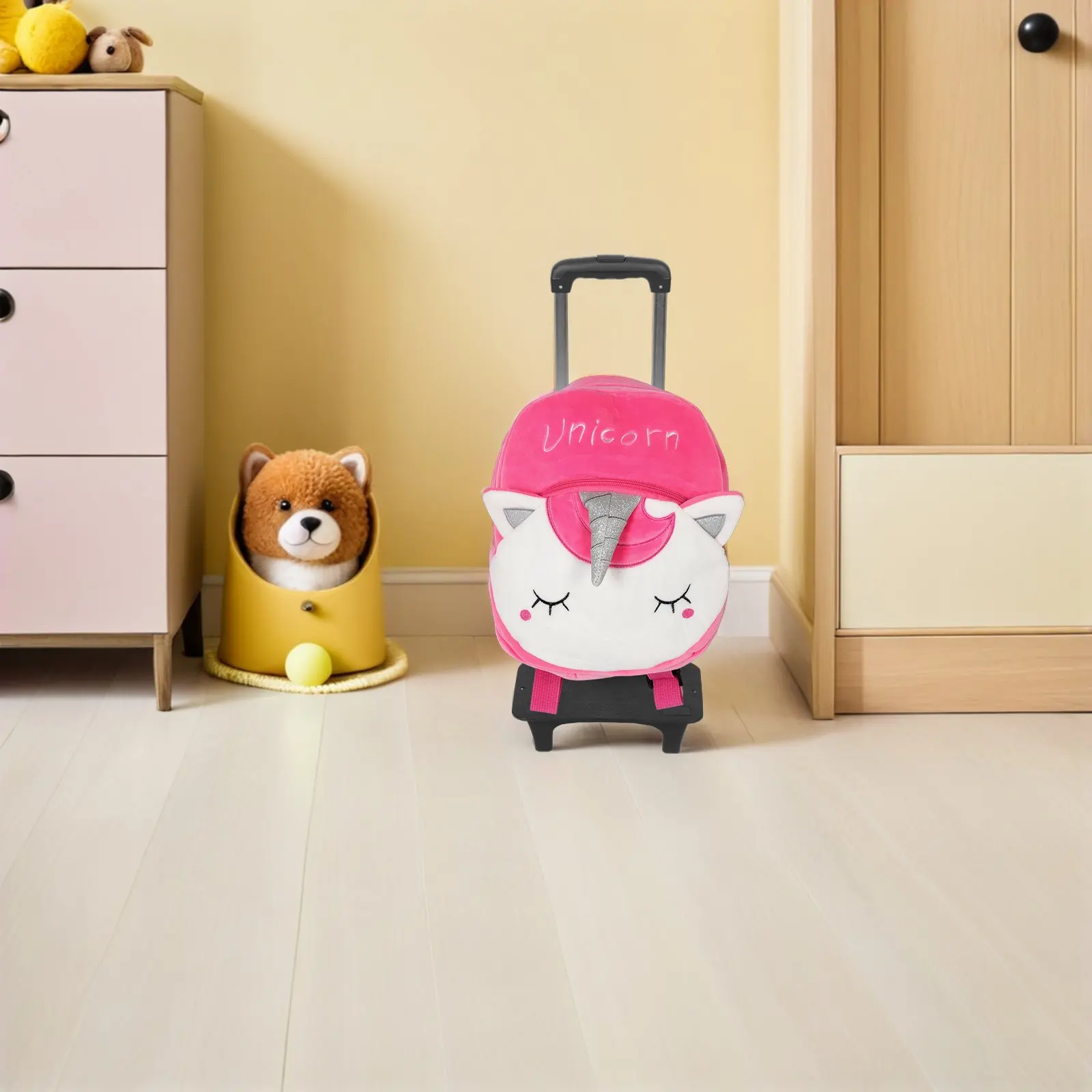 

Детский рюкзак-тележка с телескопической ручкой, легкая школьная сумка на колесиках для путешествий, детская дорожная сумка-тележка