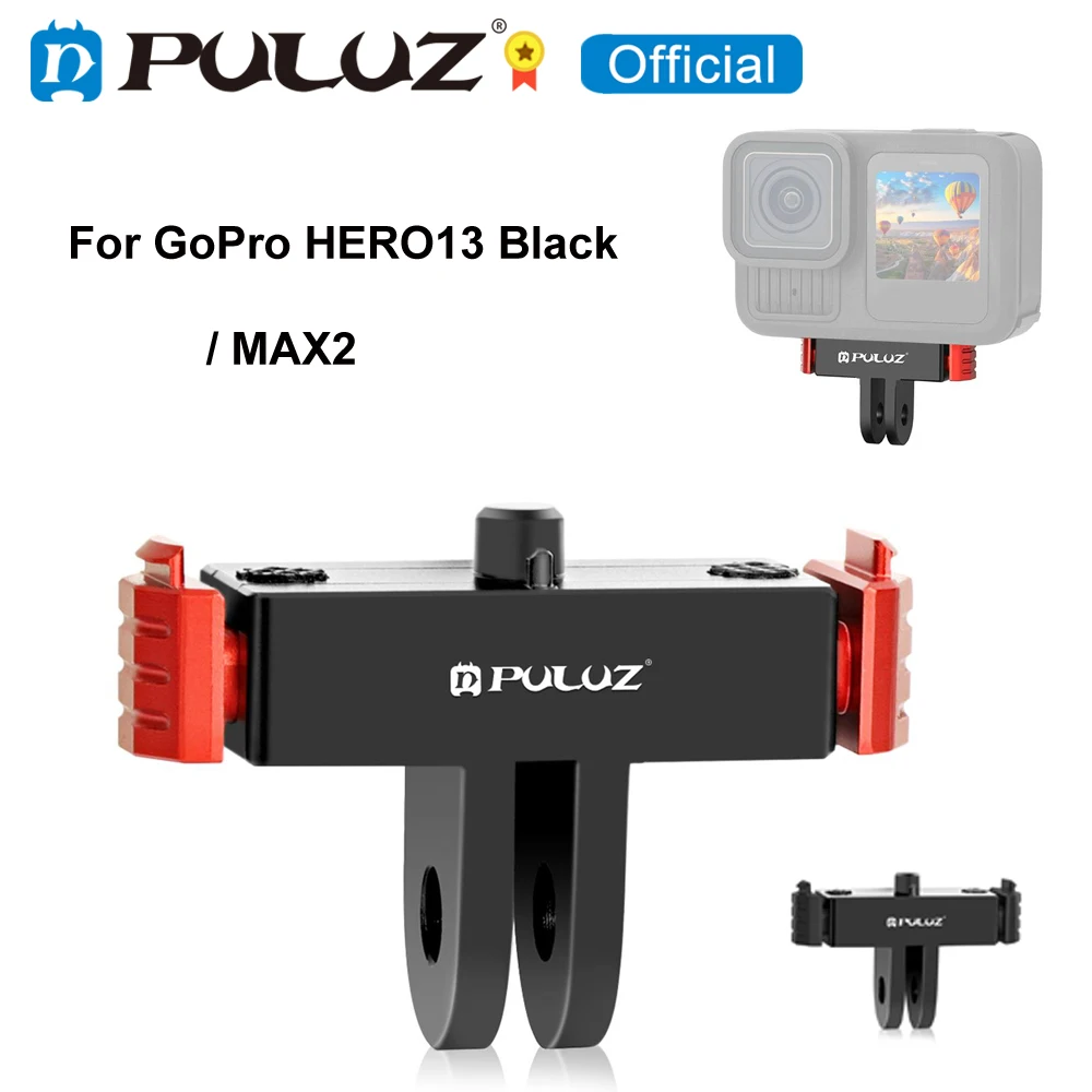 PULUZ Supporto base magnetico a sgancio rapido per GoPro HERO13 Nero / MAX2 Accessori per action camera sportiva in lega di alluminio