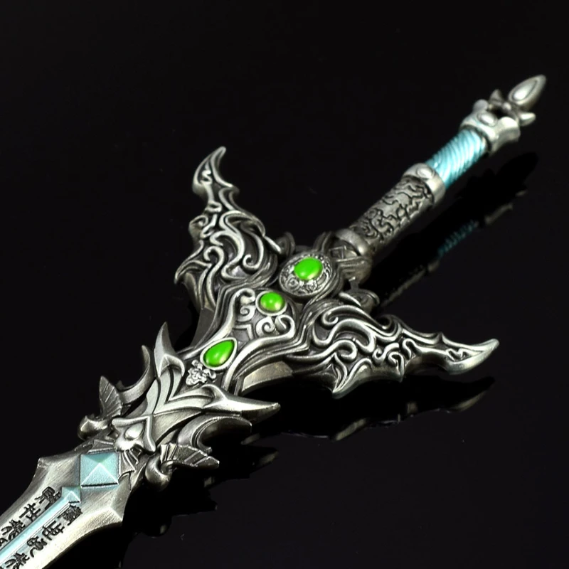 30cm/11.81in Perfect World Anime Peripheral Emperor Reincarnation Sword Full Metal Weapon Model Anime Sword Desktop Ornament Toy