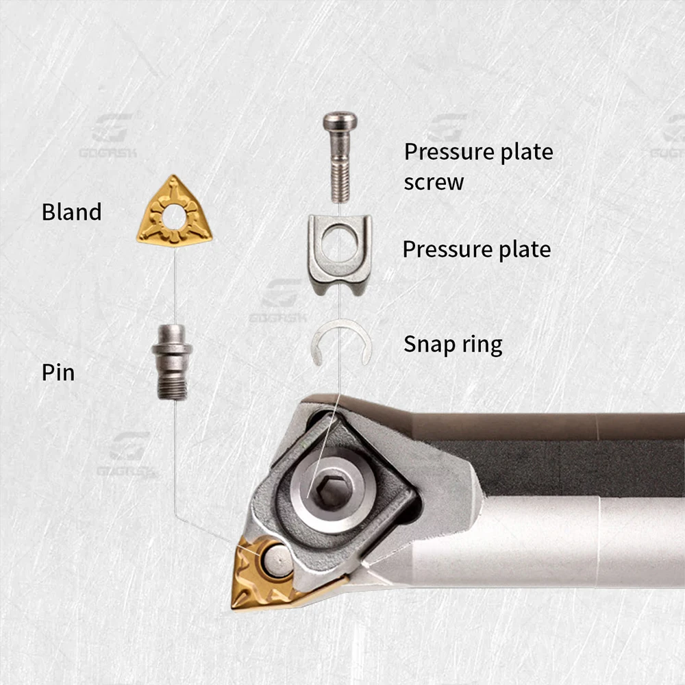 CNC Torno Cortador Arbor para WNMG080404 Inserções, Ferramentas de Torneamento Interno, Boring Bar, Spring Steel, S20R-BWLNR08 S25T-BWLNR, 1Pc