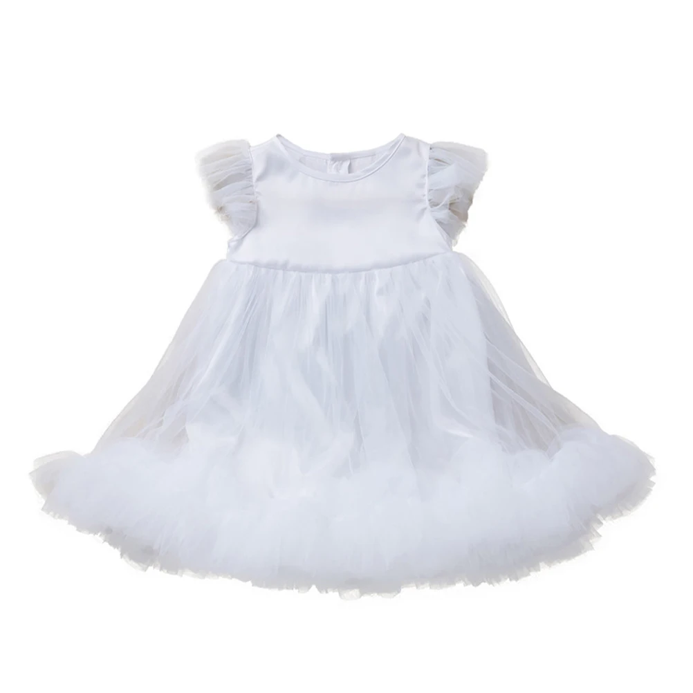 

Dress Without Sleeve Baby Girl Fairy Toddler Party Tulle Costume Birthday Dresses Performance Photography Stage