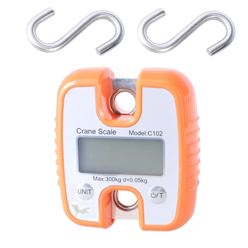 Digital Hanging Fishing Scale and Tape Measure with Backlits LCD Display, 660Lb 300Kg Weight Capacity for Luggage