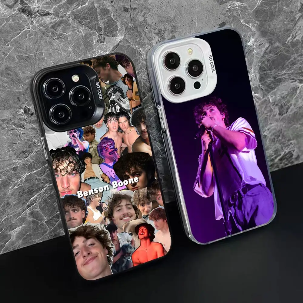 

Benson Boone Phone Case for iPhone 16 15 14 13 12 11 X XR XS 8 7 Pro Max Plus Colored Translucent Cover Pretty Luxury