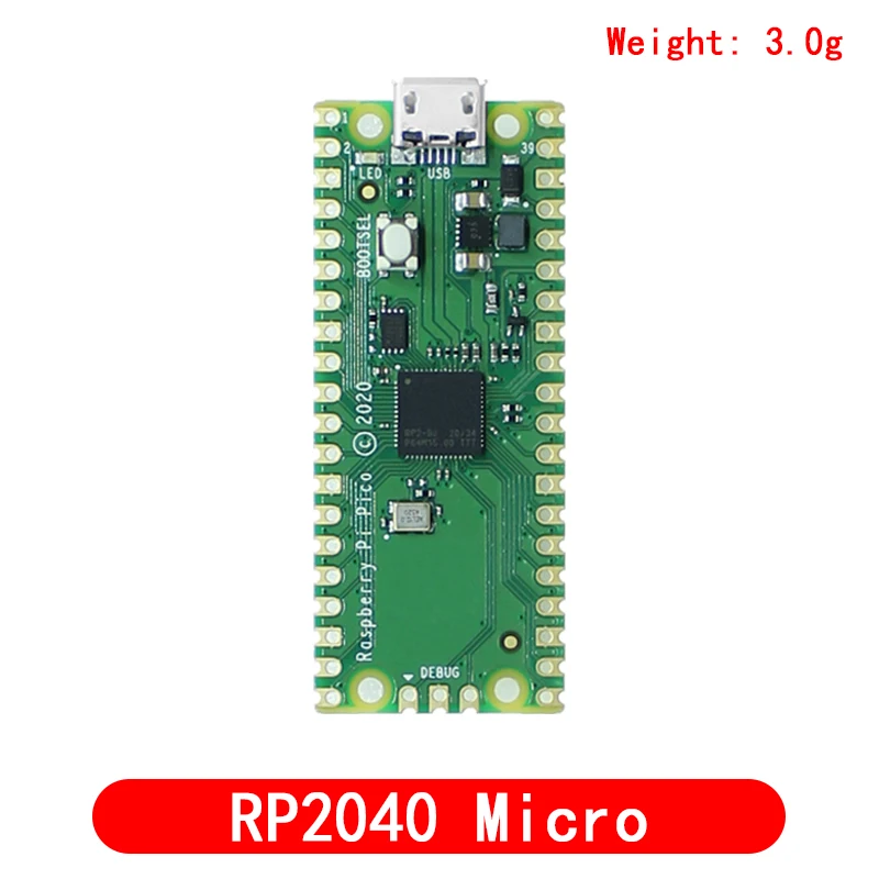 Raspberry Pi Pico Board RP2040 Dual-Core 264KB ARM Low-Power Microcomputers High-Performance Cortex-M0+ Processor