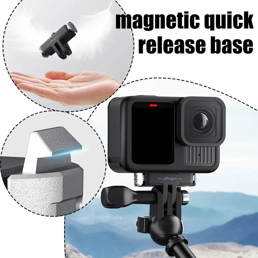 

Магнитная быстросъемная база для GoPro Hero 13, легкий дизайн, 14 г, для GoPro13, быстросъемная база адаптера Z3F3