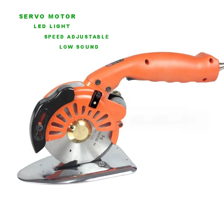Máquina cortadora eléctrica, cuchillo redondo portátil, Servo, cortador de tela de accionamiento directo