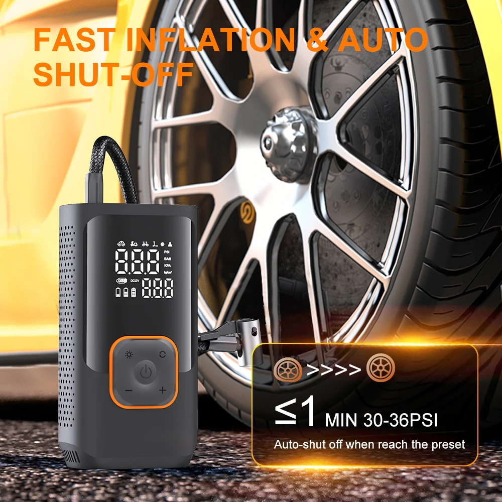 

Воздушный насос, компрессор, высокоточный автомобильный насос для накачивания шин, портативный воздушный насос для автомобиля, мотоцикла, велосипеда, мяча