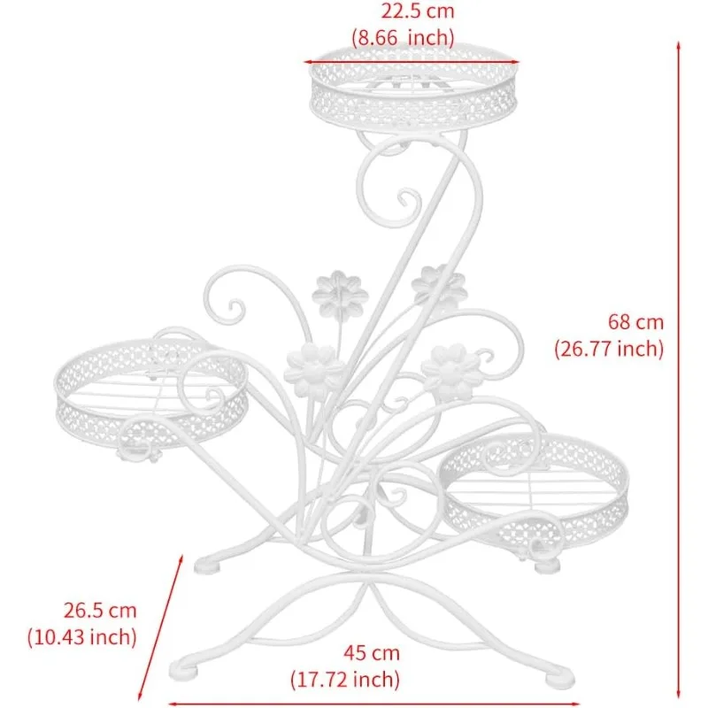 3 Tier Plant Stand New Metal Flower Shelves Plant Display Stand Indoor Outdoor Patio Plant Rack Flower Pot Holder